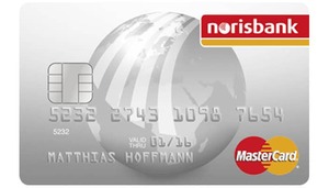eine Silbergraue Kreditkarte der Norisbank