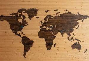 Alle Länder auf einer Karte für ein ETF Weltportfolio