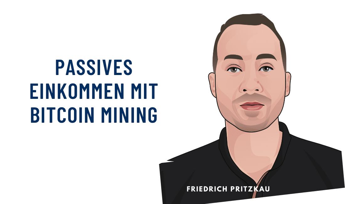 Ein Mann erwirtschaftet mit Bitcoin-Mining ein passives Einkommen.