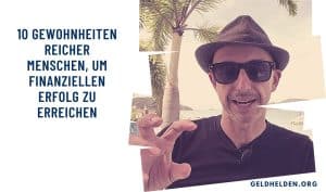Um finanziellen Erfolg zu erreichen, trägt ein Mann eine Sonnenbrille und einen Hut.